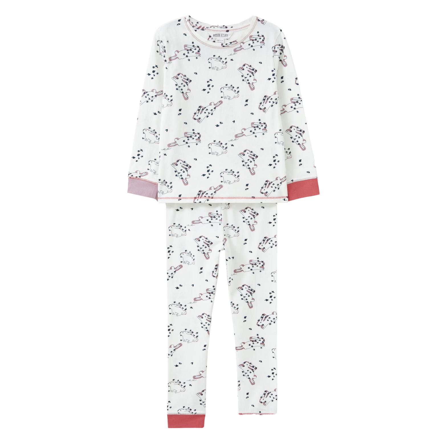 White Stuff Bunny Printed PJ Set